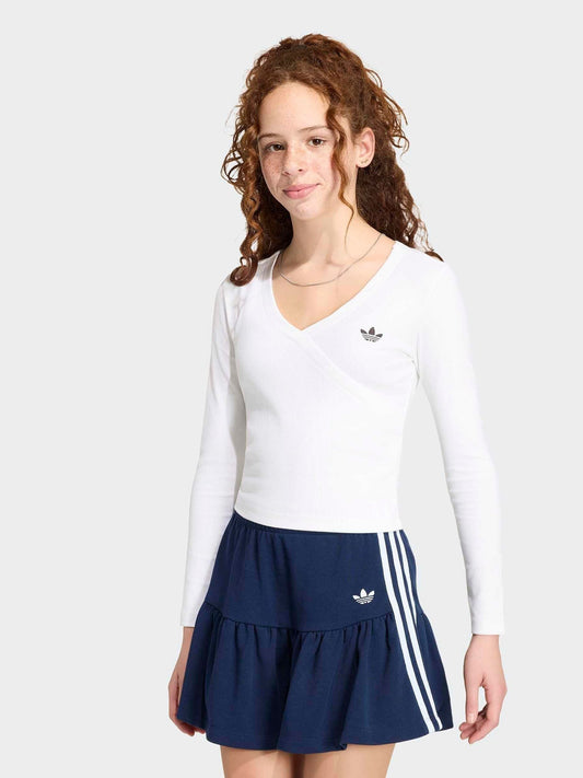 Dsiney Kidz - adidas Originals White Slim Long Sleeves T-Shirt image 1