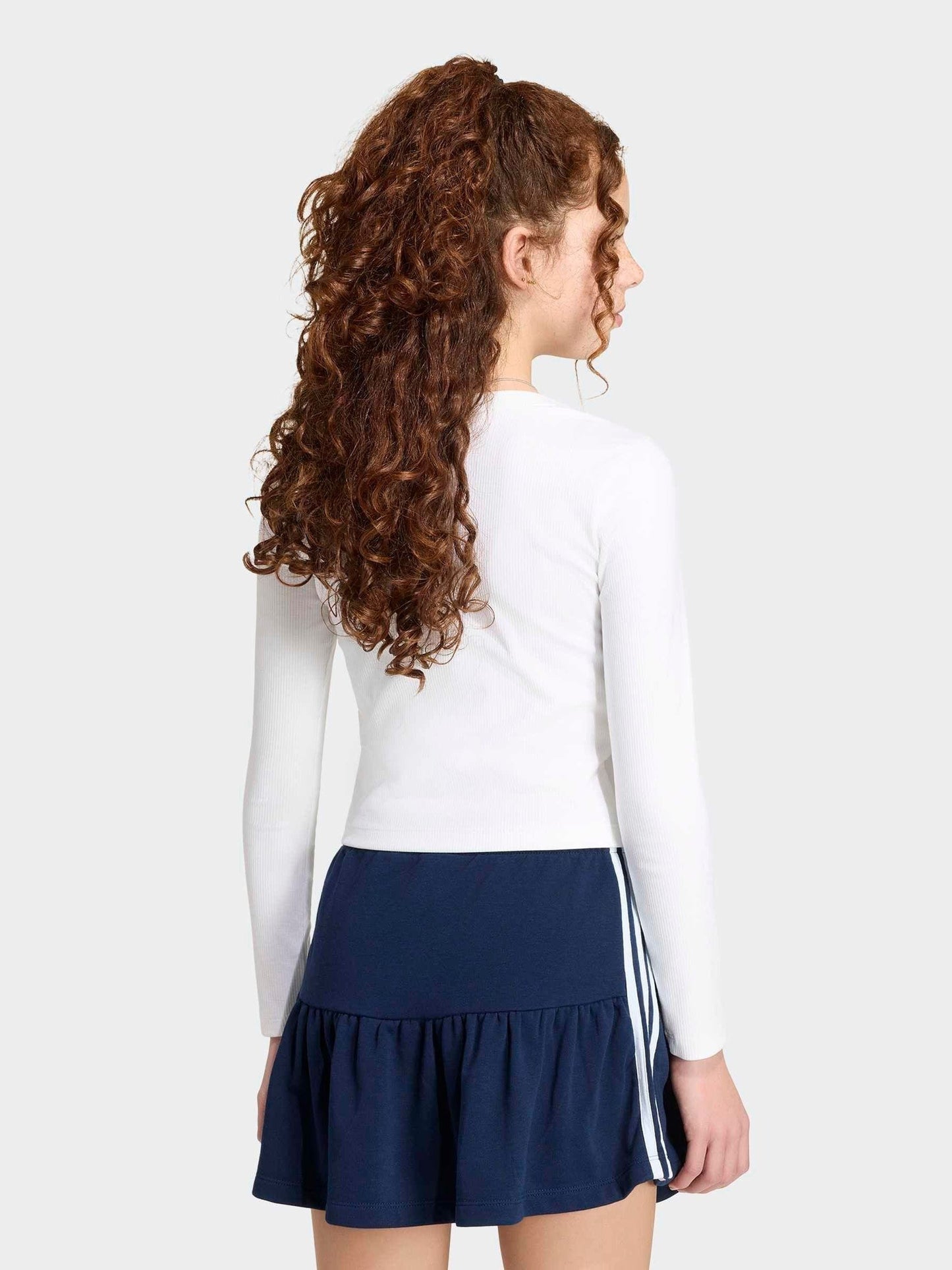 Dsiney Kidz - adidas Originals White Slim Long Sleeves T-Shirt image 2