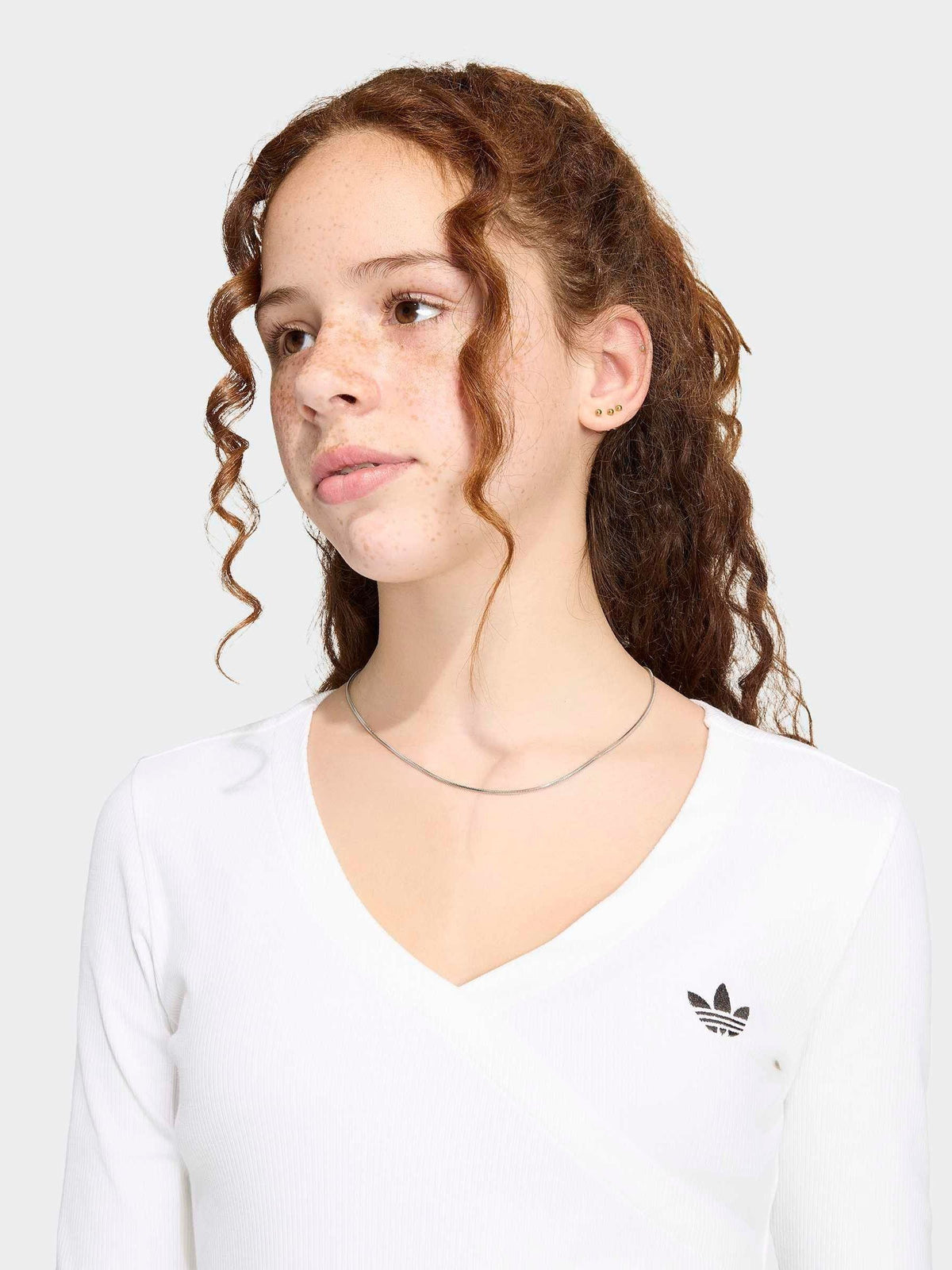 Dsiney Kidz - adidas Originals White Slim Long Sleeves T-Shirt image 5