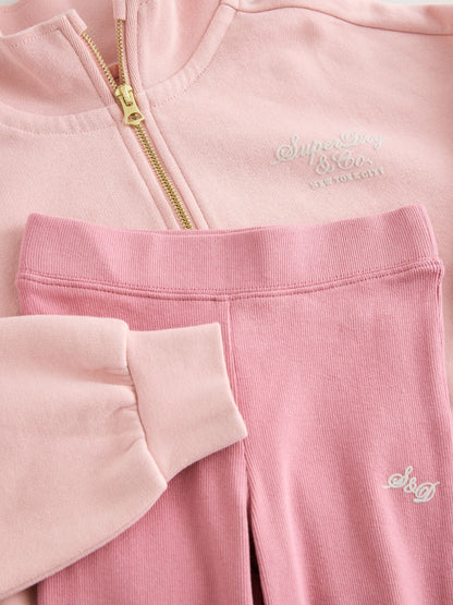 Superdry Pink Sweat Top & Leggings Set - image 10