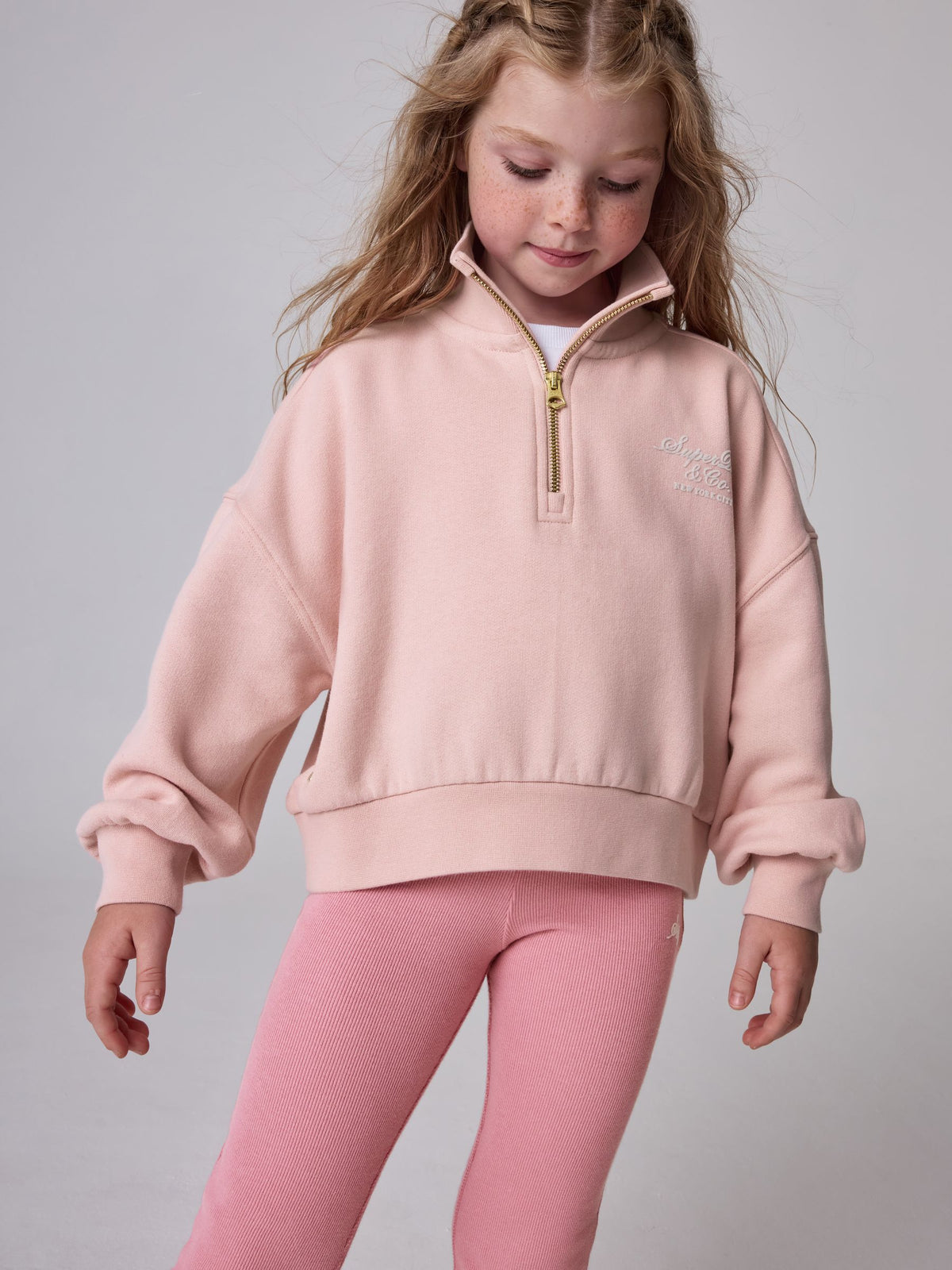 Superdry Pink Sweat Top & Leggings Set - image 2