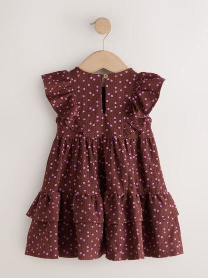 Brown Tiered Summer Dress (3mths-7yrs) image 6