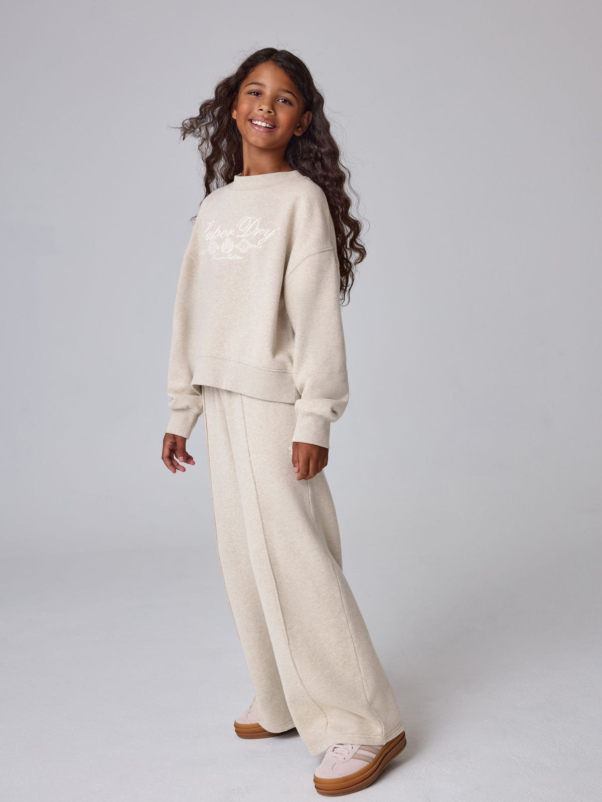 Superdry Oatmeal Sweat Top & Joggers Set - image 1
