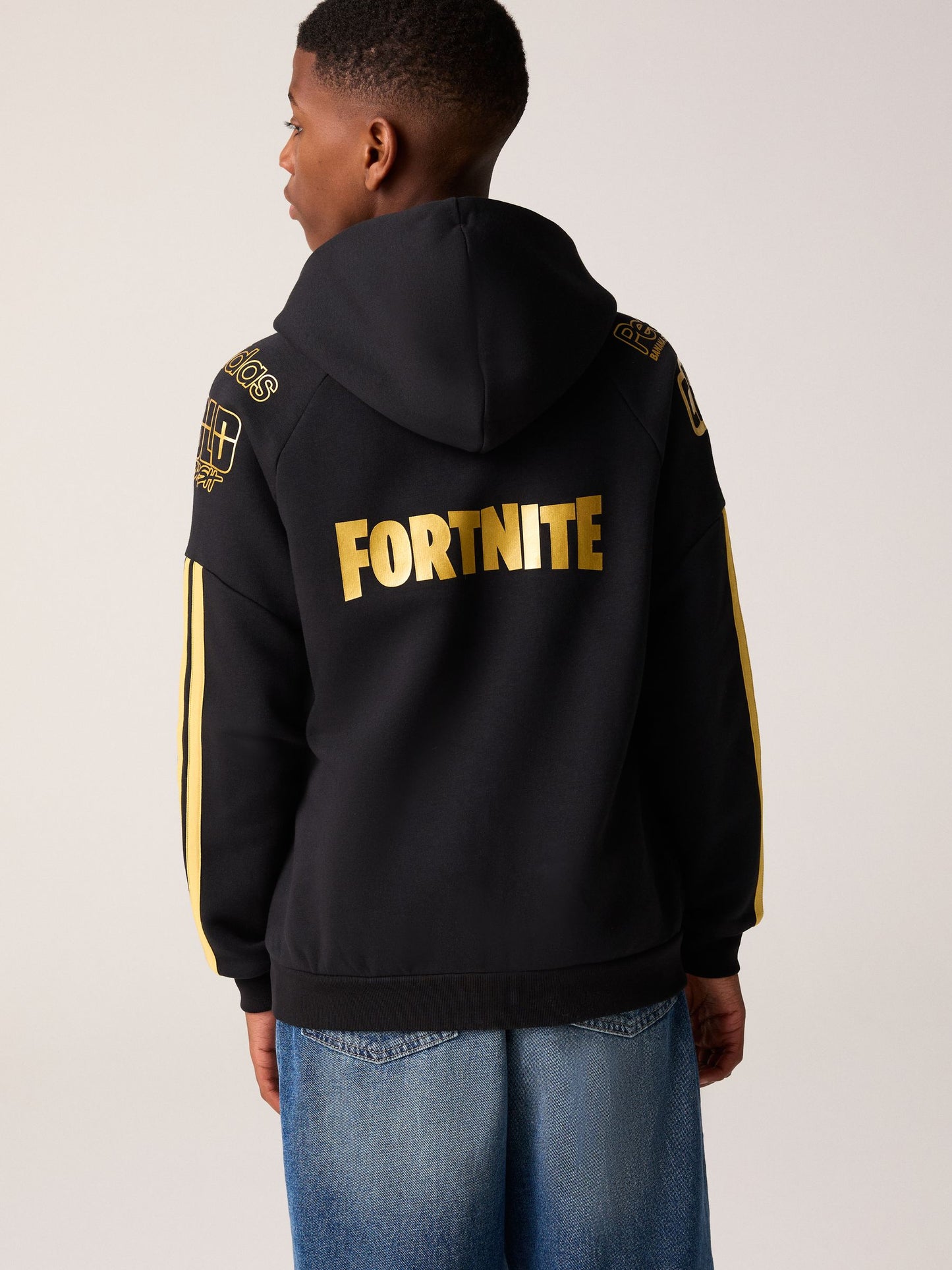 Dsiney Kidz - adidas Black/Gold Fortnite Hoodie image 2