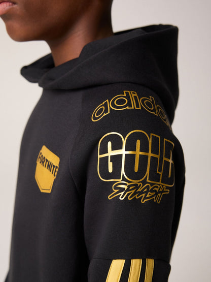 Dsiney Kidz - adidas Black/Gold Fortnite Hoodie image 3