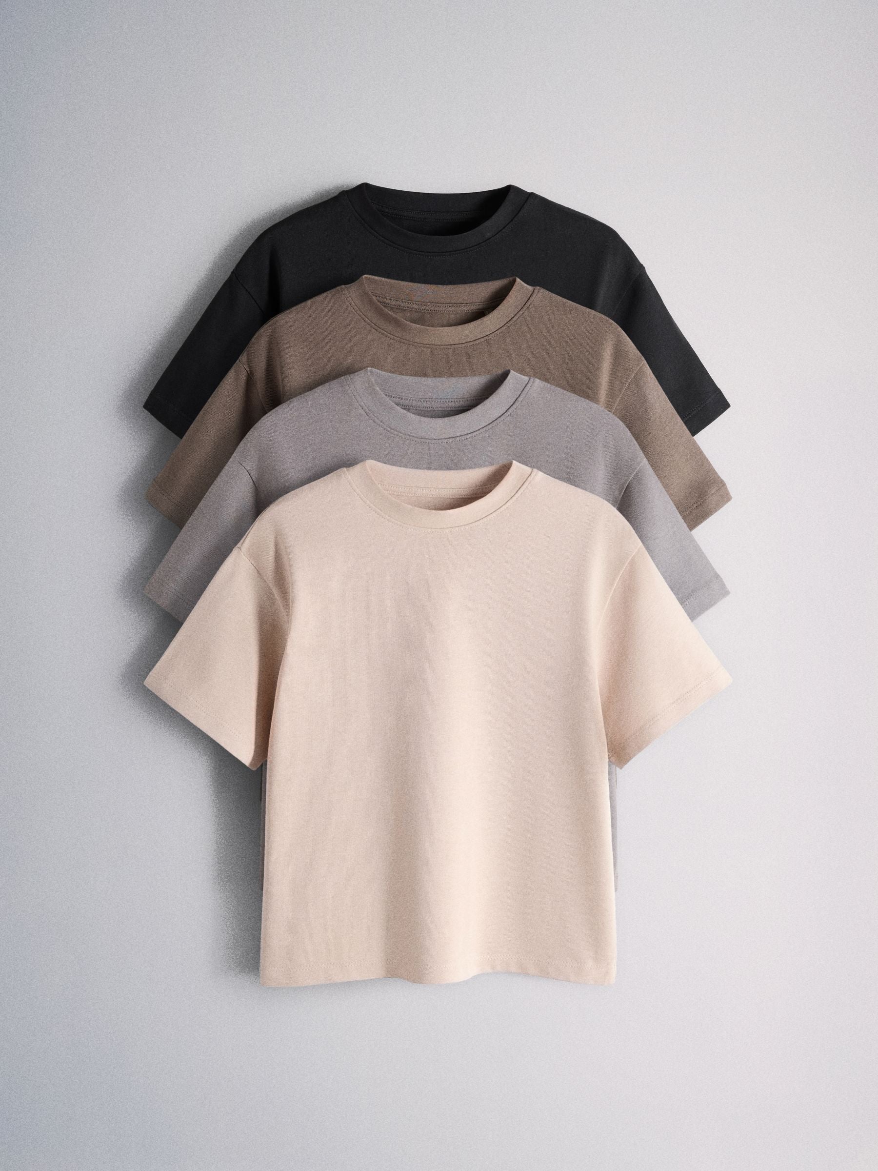 Dsiney Kidz - The Set 4 Pack Oversized Heavyweight Cotton Jersey Short Sleeve T-Shirts Black/Brown/Grey image 1