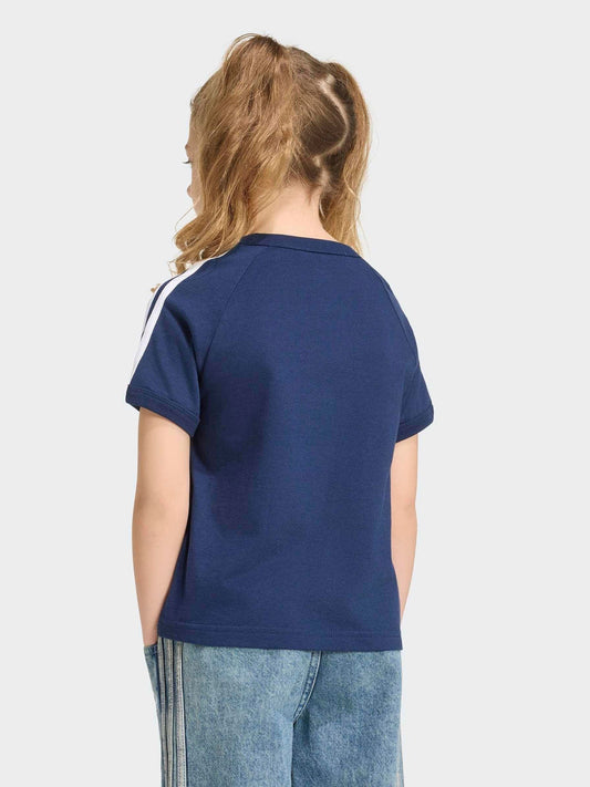 Dsiney Kidz - adidas Originals Blue 3 Stripe T-Shirt image 2