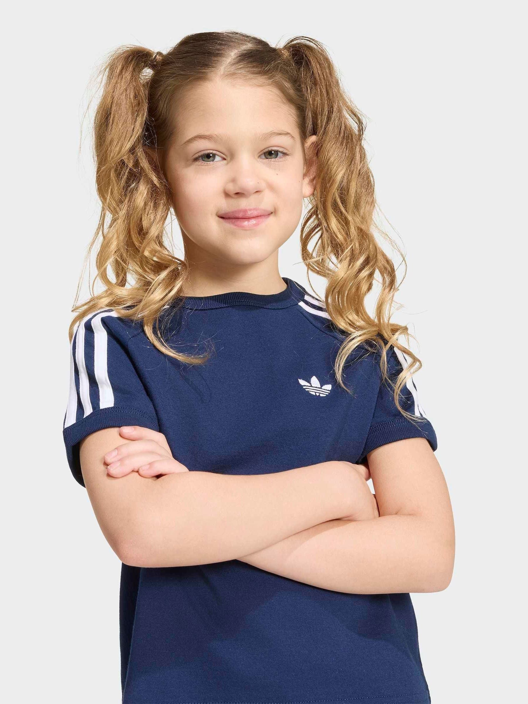 Dsiney Kidz - adidas Originals Blue 3 Stripe T-Shirt image 4