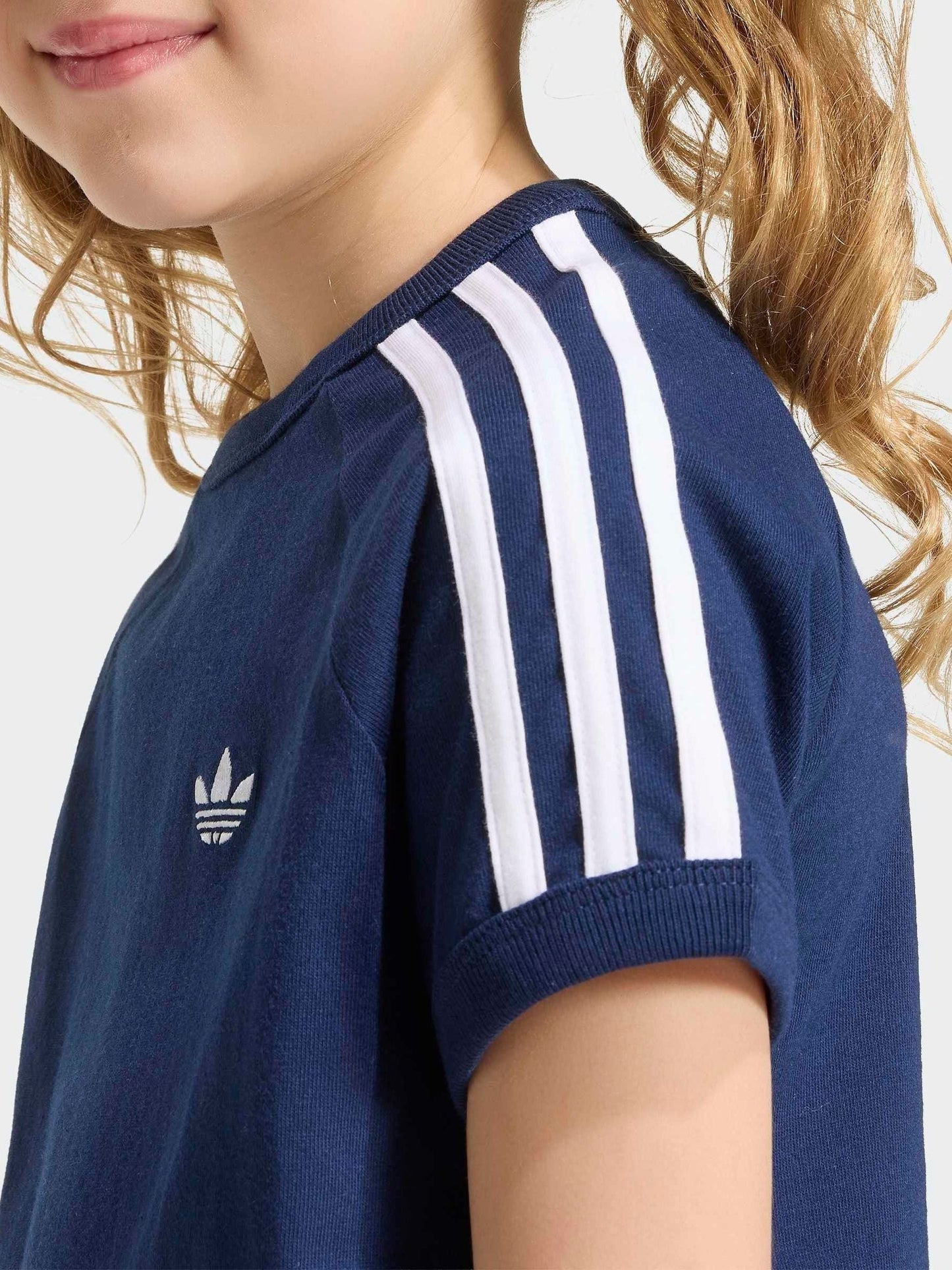 Dsiney Kidz - adidas Originals Blue 3 Stripe T-Shirt image 5