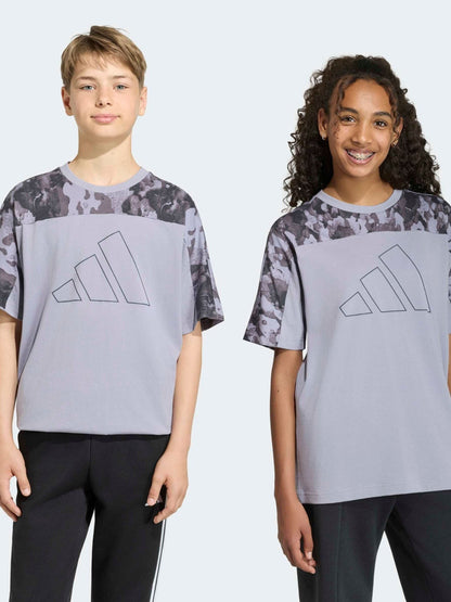 Dsiney Kidz - adidas Grey Essentials Camo Cotton T-Shirt image 1