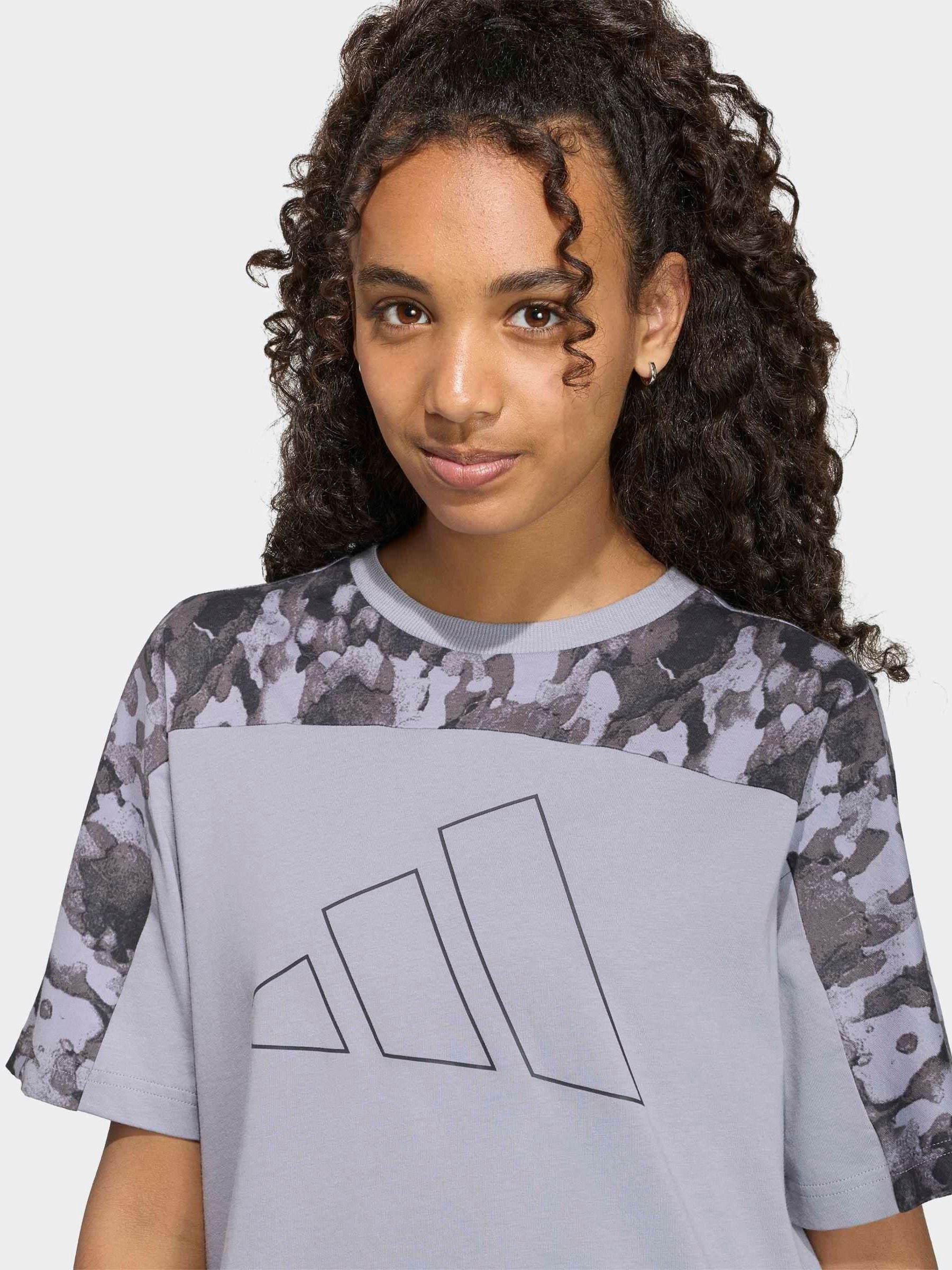 Dsiney Kidz - adidas Grey Essentials Camo Cotton T-Shirt image 4