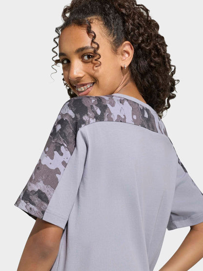 Dsiney Kidz - adidas Grey Essentials Camo Cotton T-Shirt image 5