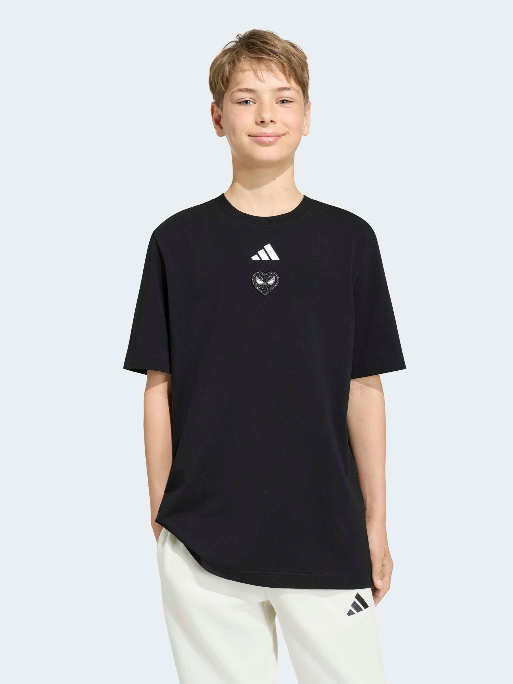 Dsiney Kidz - adidas Black Spiderman Graphic T-Shirt image 1