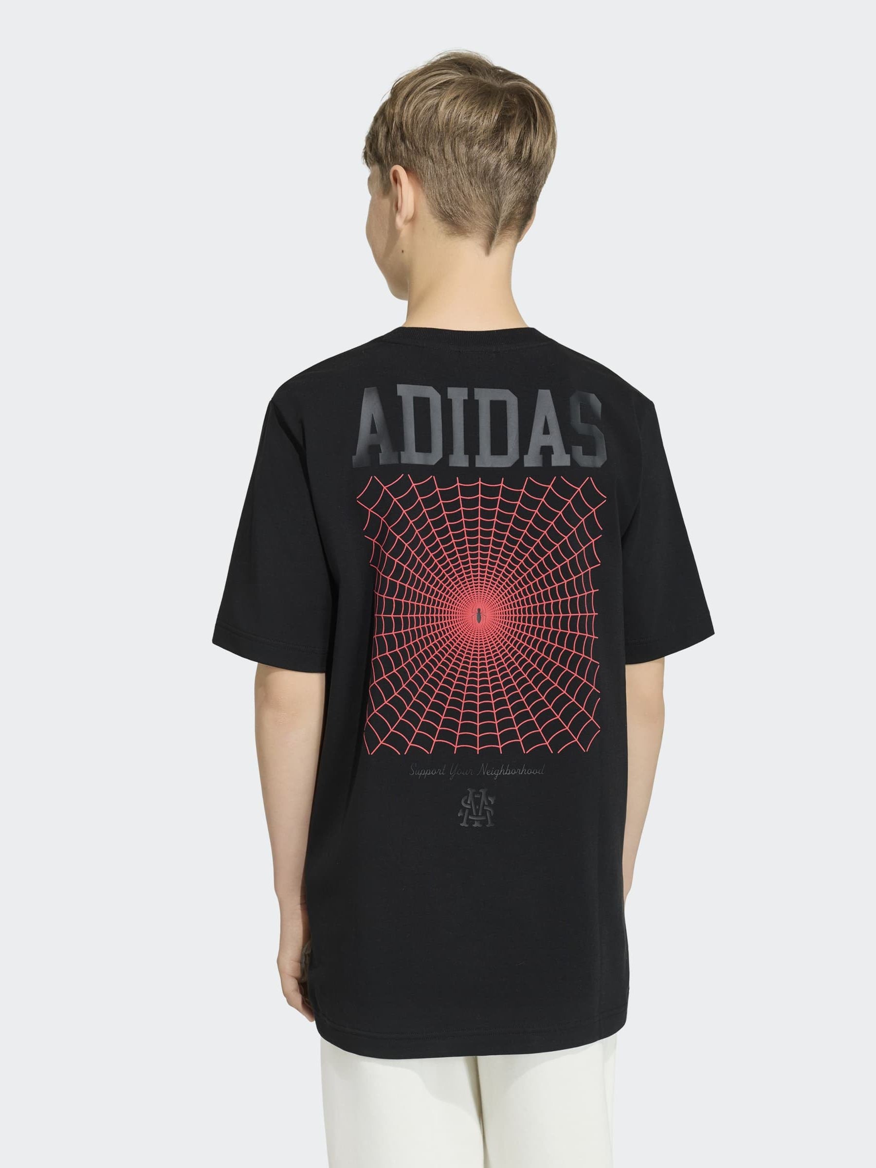 Dsiney Kidz - adidas Black Spiderman Graphic T-Shirt image 2