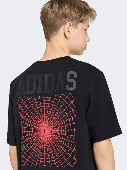 Dsiney Kidz - adidas Black Spiderman Graphic T-Shirt image 4
