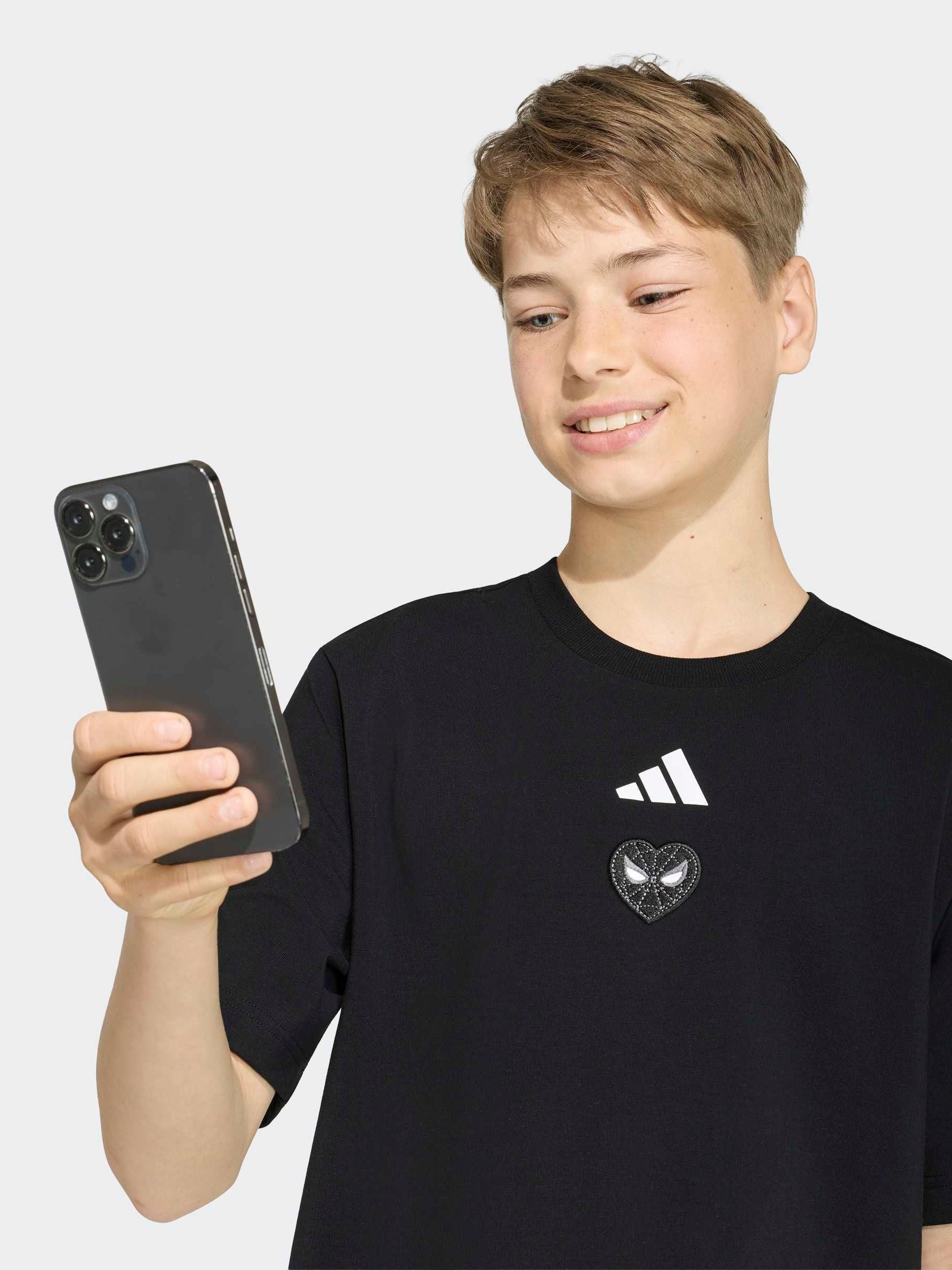 Dsiney Kidz - adidas Black Spiderman Graphic T-Shirt image 5