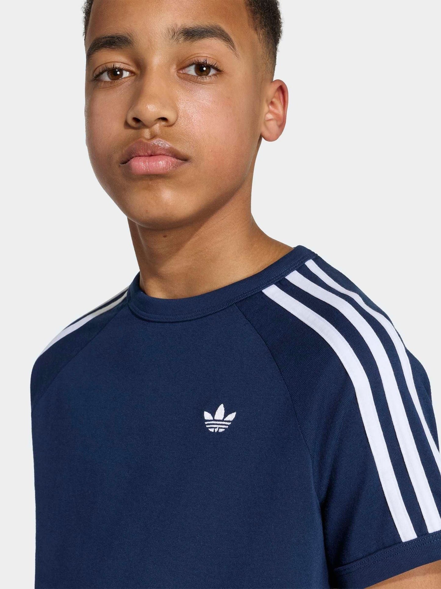 Dsiney Kidz - adidas Originals Navy Blue 3 Stripes T-Shirt image 4