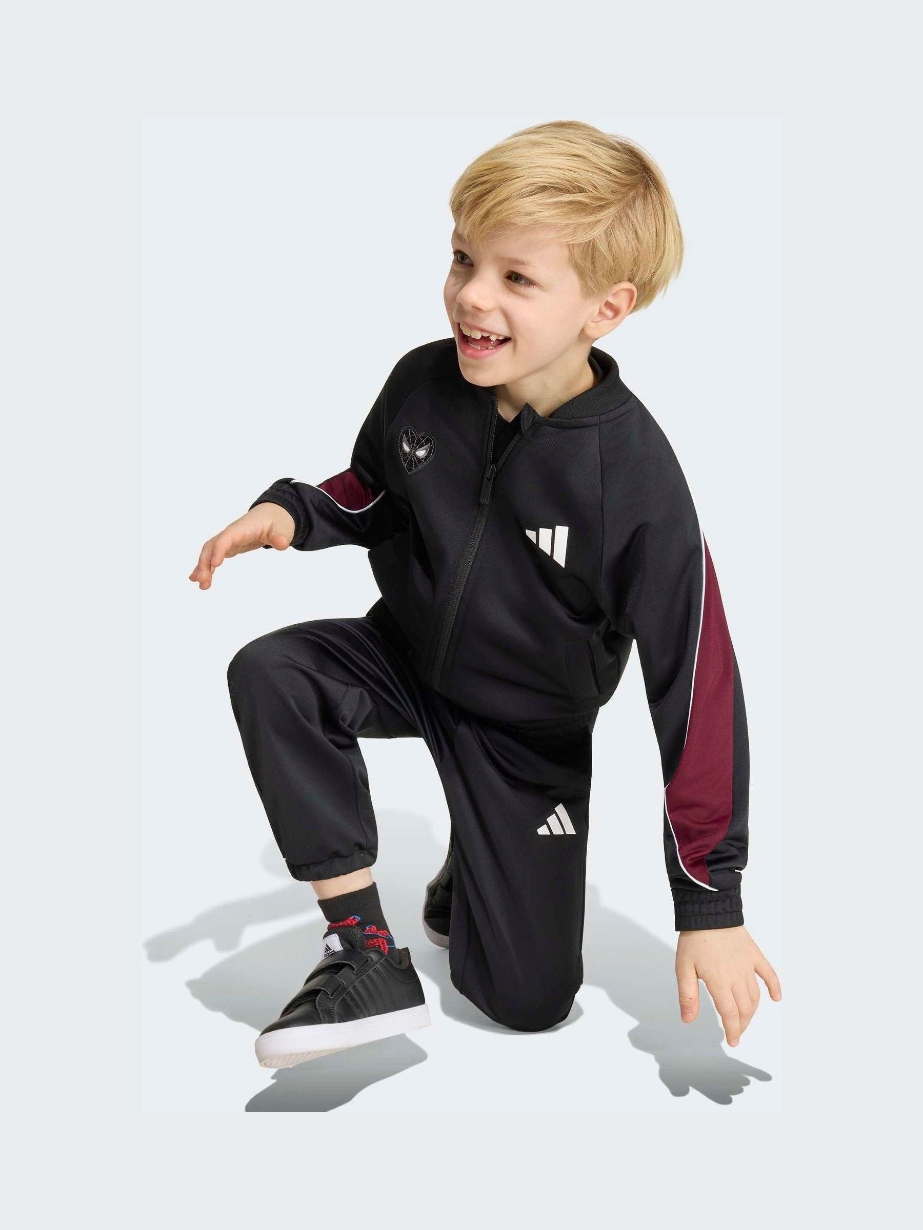 Dsiney Kidz - adidas Black Marvel Spider-Man Tracksuit image 3