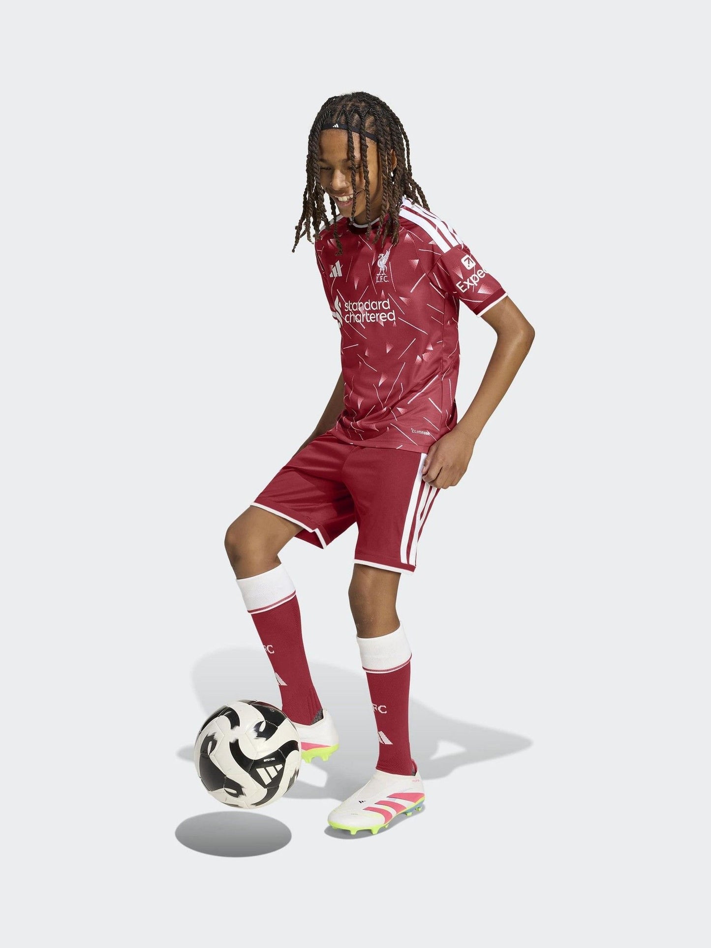 Dsiney Kidz - adidas Red Liverpool FC Home Youth Shorts image 4