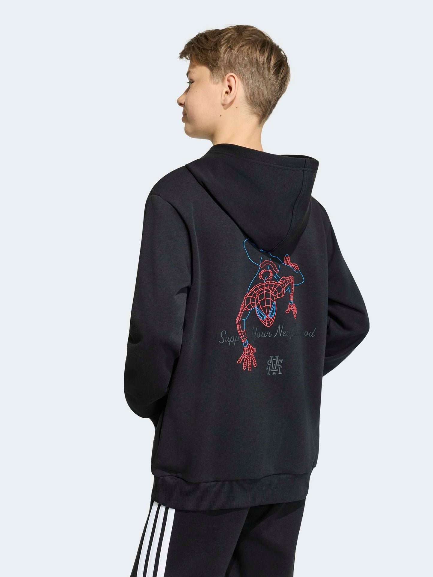 Dsiney Kidz - adidas Black Marvel Spider-Man Hoodie image 3