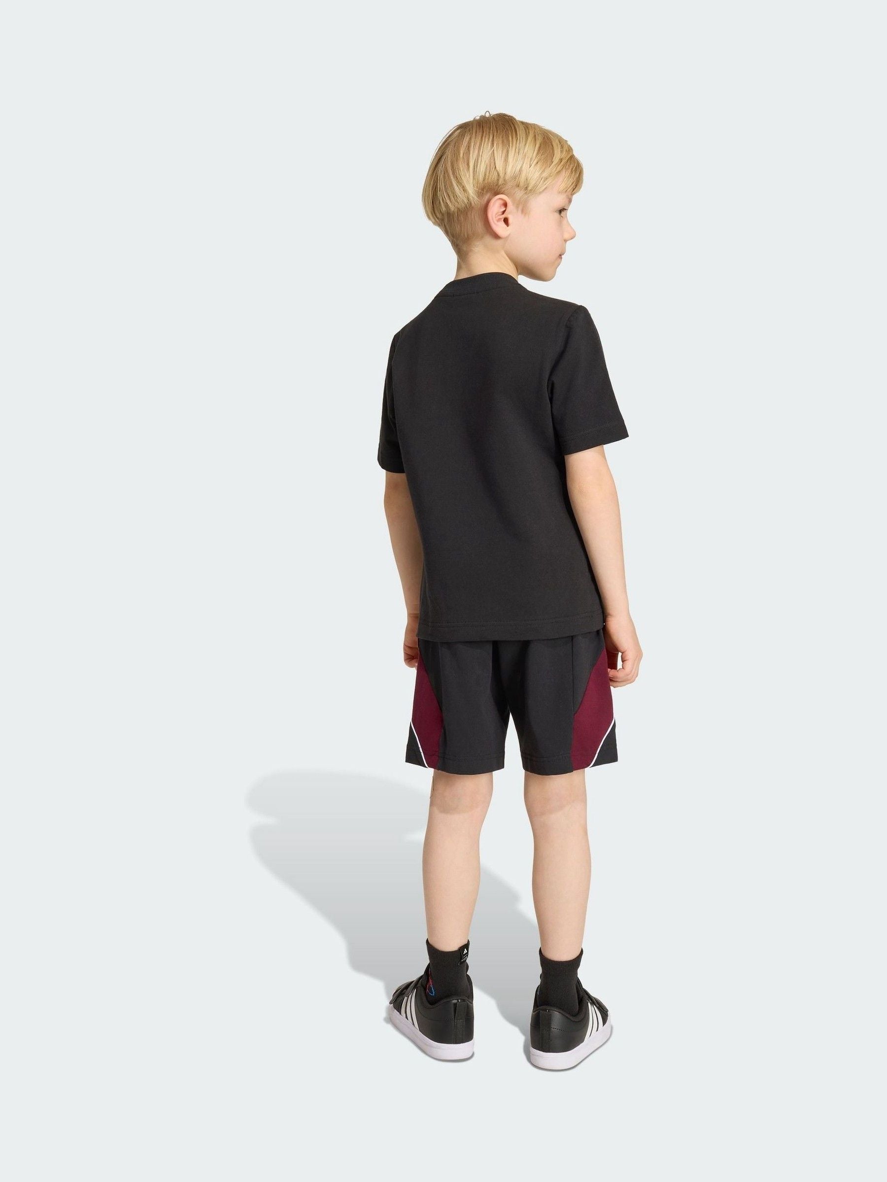 Dsiney Kidz - adidas Black Marvel Spider-Man T-Shirt and Short Set image 3