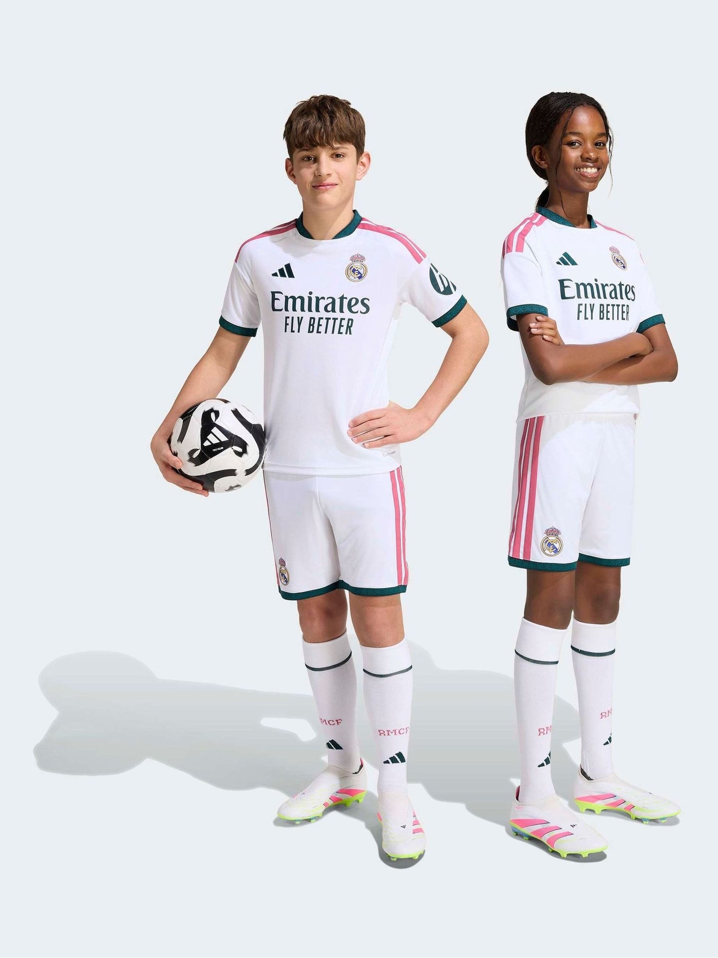 Dsiney Kidz - adidas White Kids Real Madrid 26/27 Home Shorts image 3