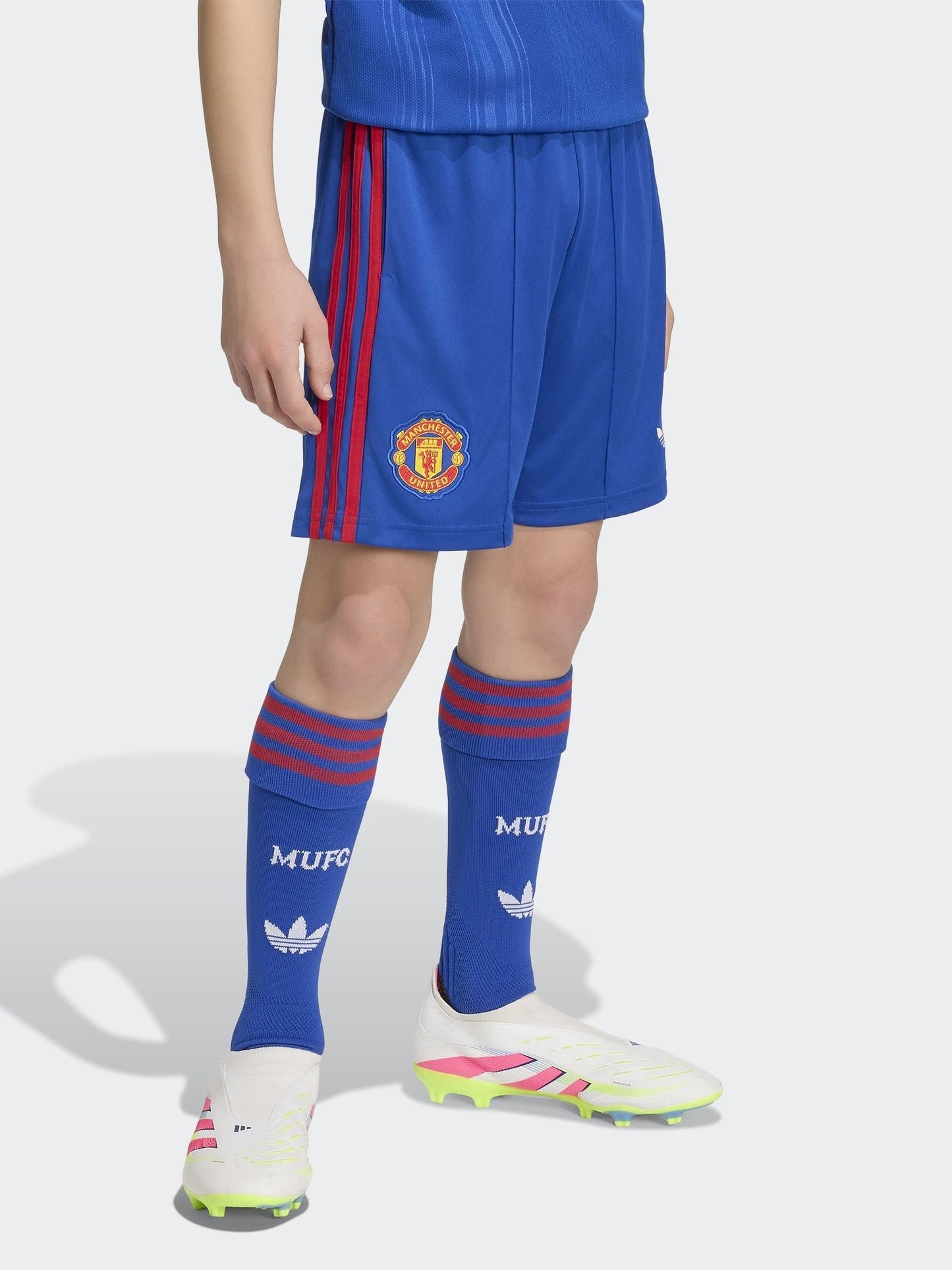 Dsiney Kidz - adidas Blue Manchester United 26/27 Kids Away Shorts image 1