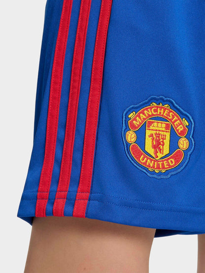 Dsiney Kidz - adidas Blue Manchester United 26/27 Kids Away Shorts image 5