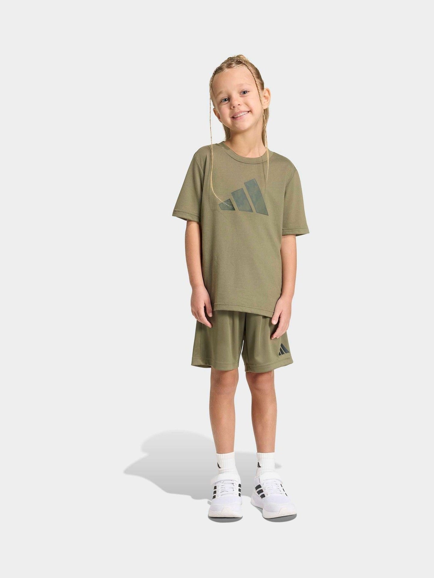 Dsiney Kidz - adidas Green Camo Logo T-Shirt and Shorts Set image 1
