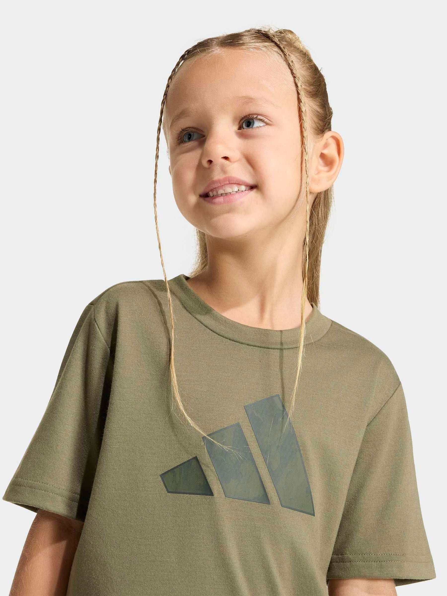 Dsiney Kidz - adidas Green Camo Logo T-Shirt and Shorts Set image 4
