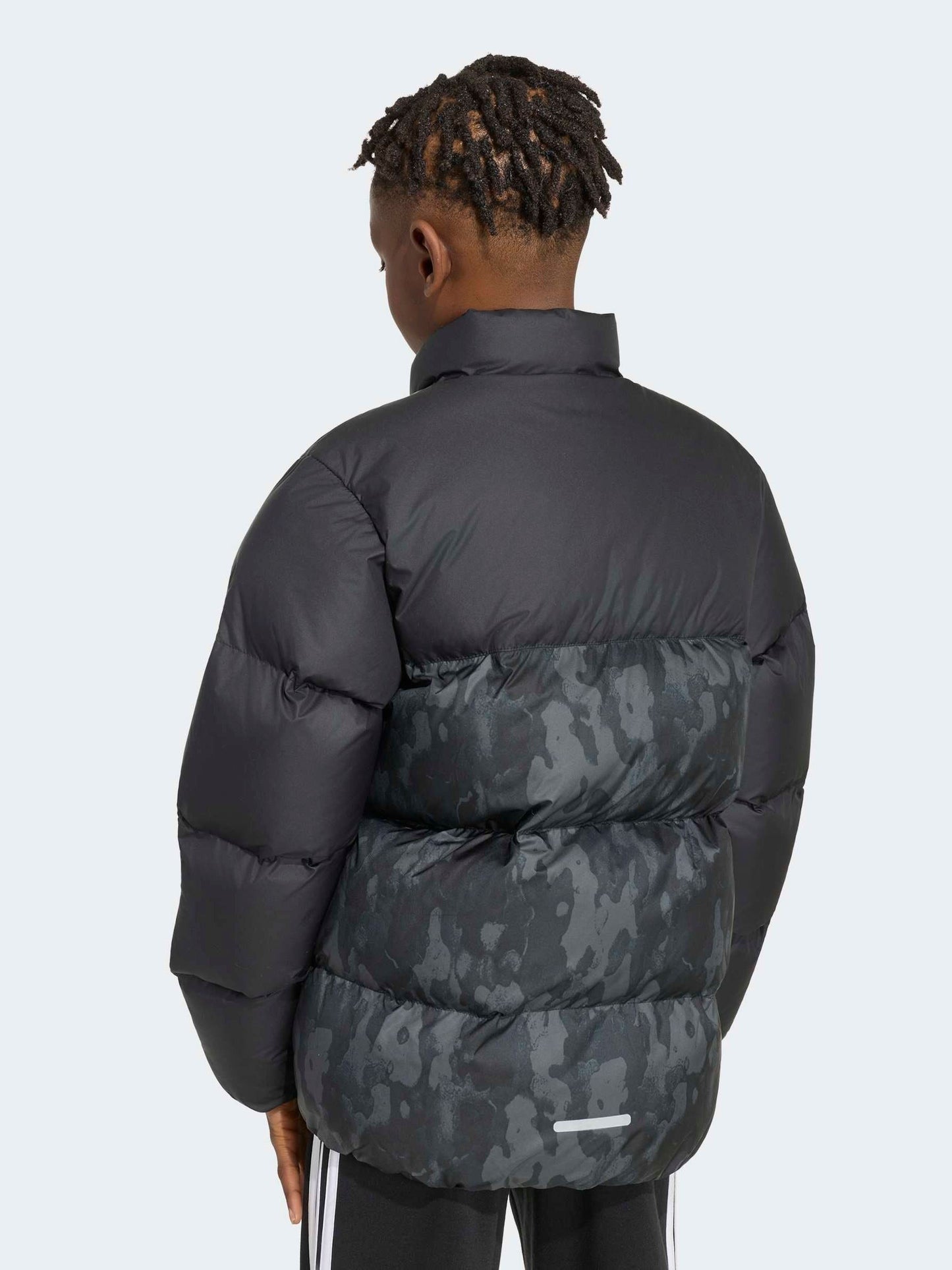 Dsiney Kidz - adidas Black Synthetic Down Camo Print Jacket image 3