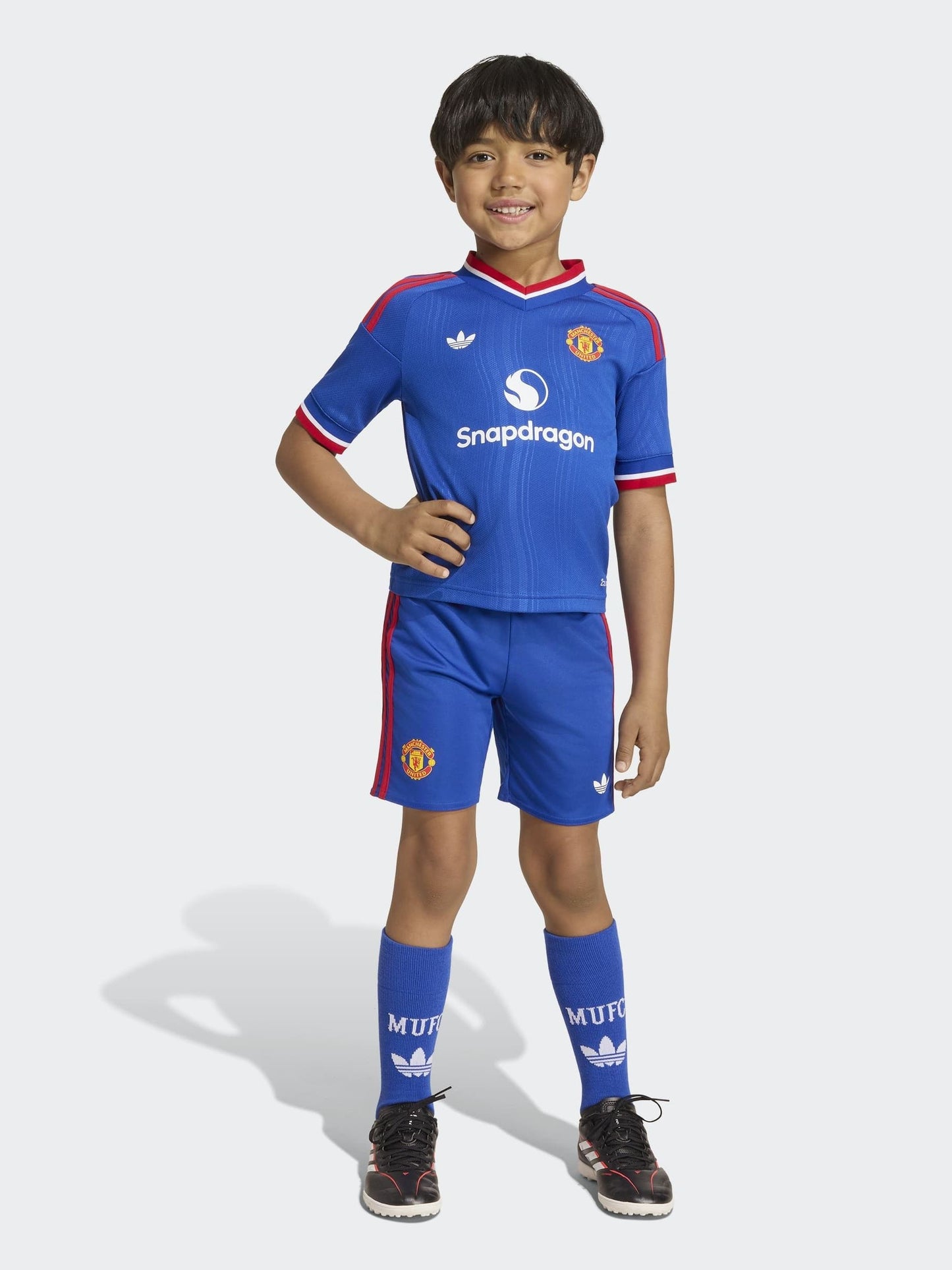 Dsiney Kidz - adidas originals Blue Kids Manchester United 26/27 Away T-Shirt Set image 1