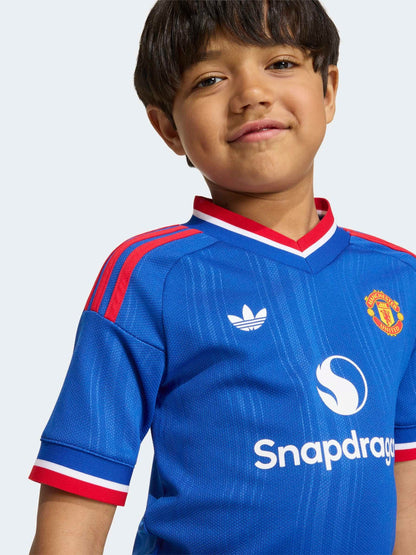 Dsiney Kidz - adidas originals Blue Kids Manchester United 26/27 Away T-Shirt Set image 5