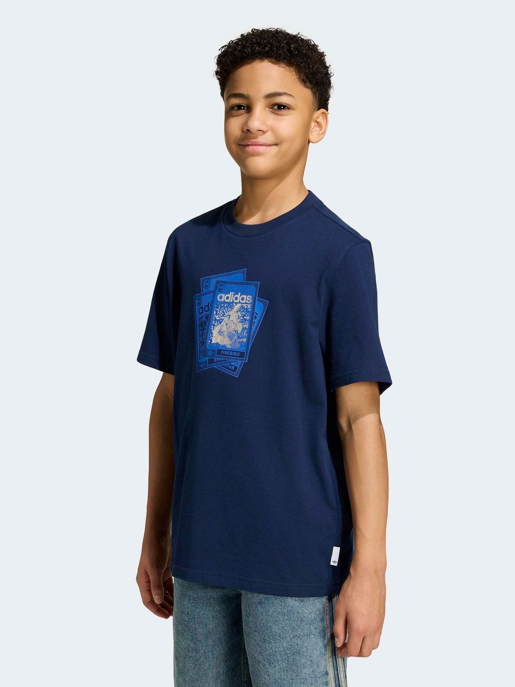 Dsiney Kidz - adidas Originals Blue Firebird Graphic T-Shirt image 1