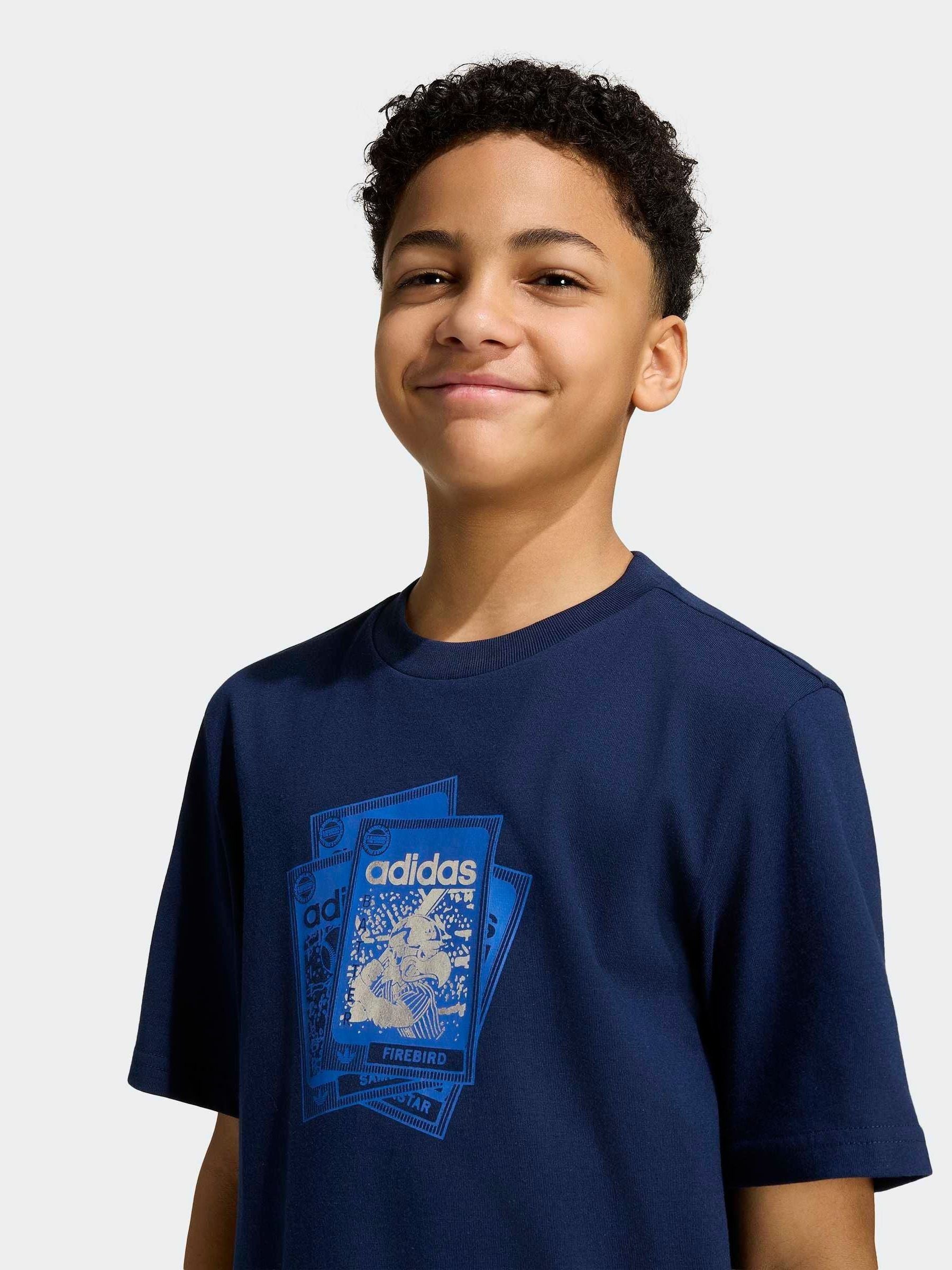Dsiney Kidz - adidas Originals Blue Firebird Graphic T-Shirt image 4