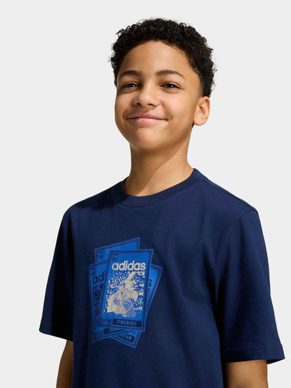 Dsiney Kidz - adidas Originals Blue Firebird Graphic T-Shirt image 4