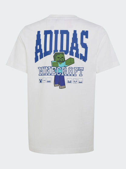 Dsiney Kidz - adidas White Minecraft Graphic T-Shirt image 1