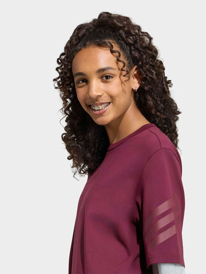 Dsiney Kidz - adidas Red Future Icons 2-In-1 Long Sleeve T-Shirt image 5
