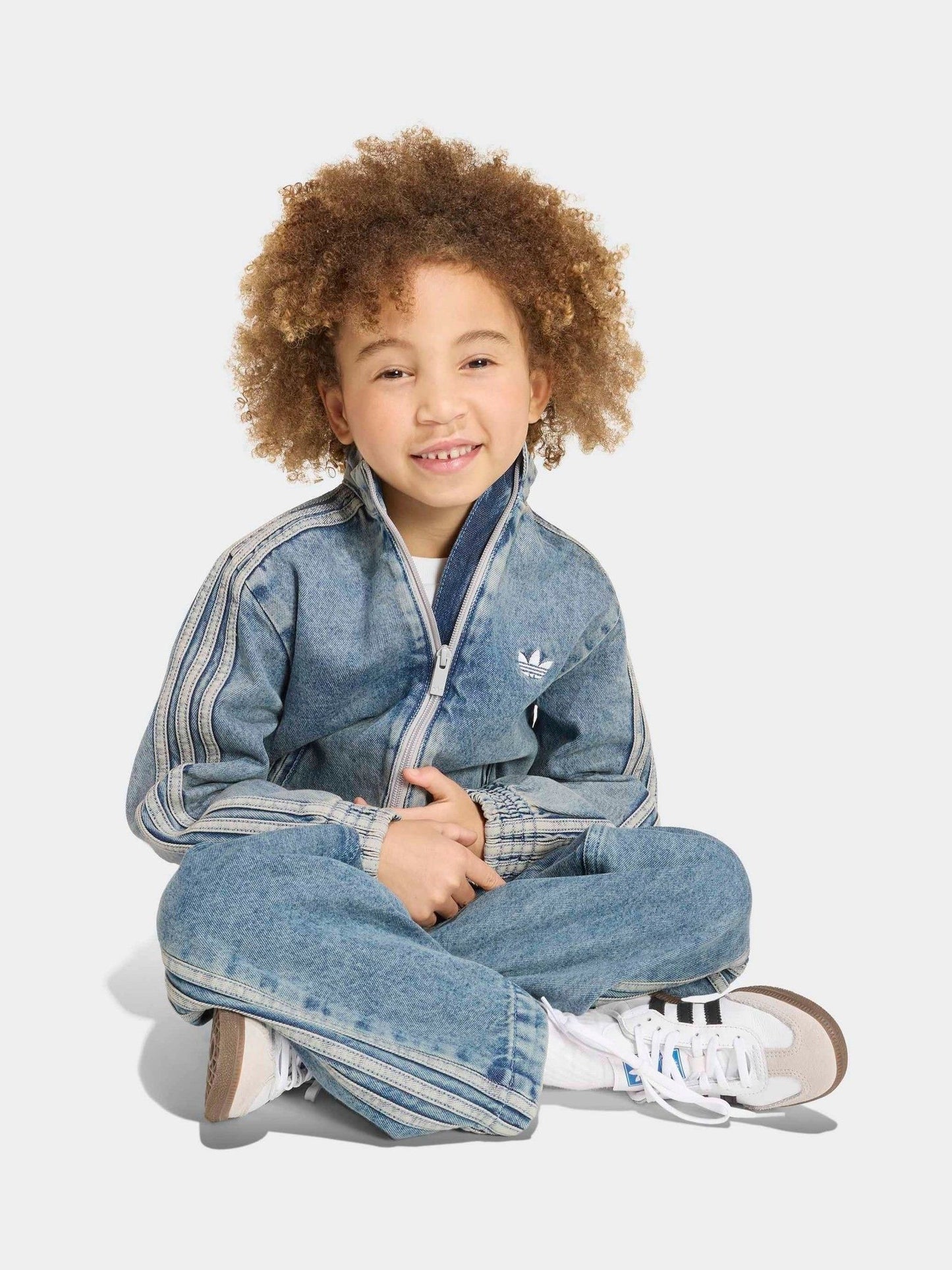 Dsiney Kidz - adidas Originals Blue Firebird Denim Jacket image 4
