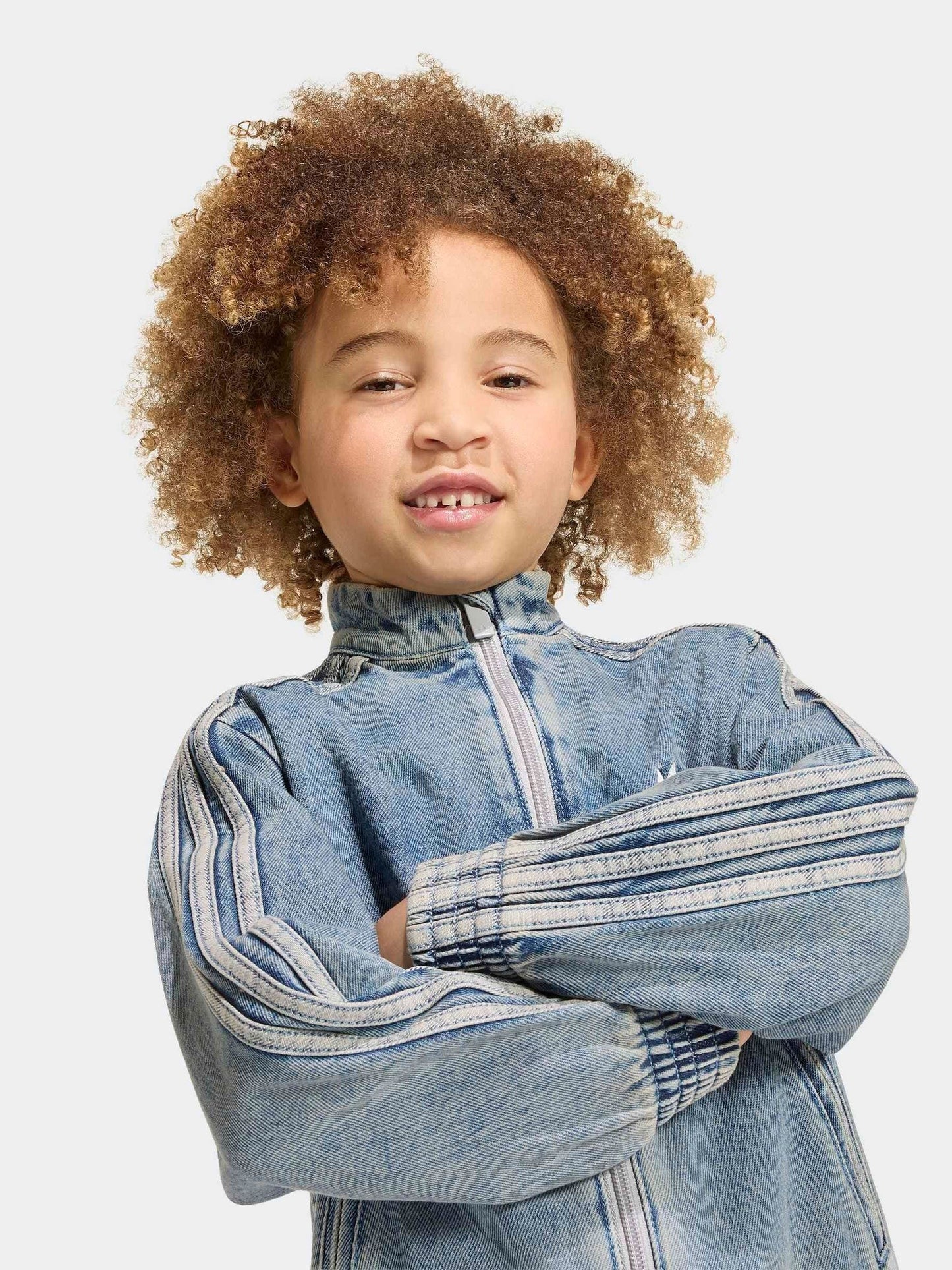 Dsiney Kidz - adidas Originals Blue Firebird Denim Jacket image 5