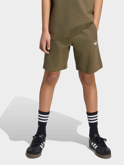 Dsiney Kidz - adidas Originals Green Waffle Shorts image 2
