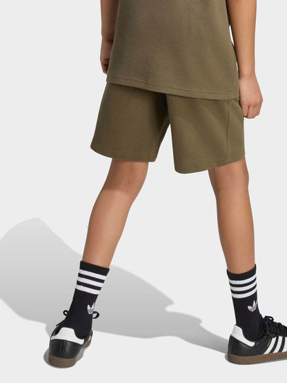 Dsiney Kidz - adidas Originals Green Waffle Shorts image 3