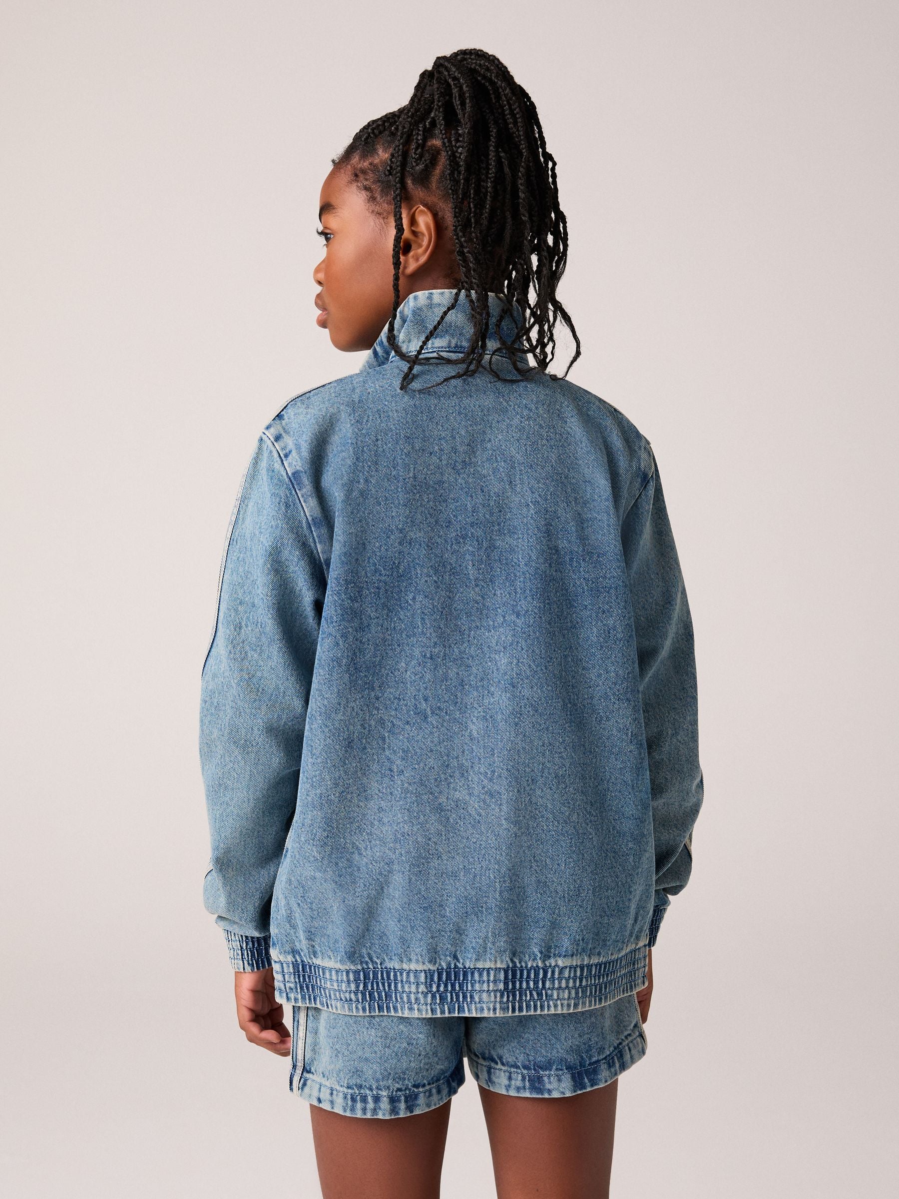 Dsiney Kidz - adidas Originals Blue Firebird Denim Jacket image 3