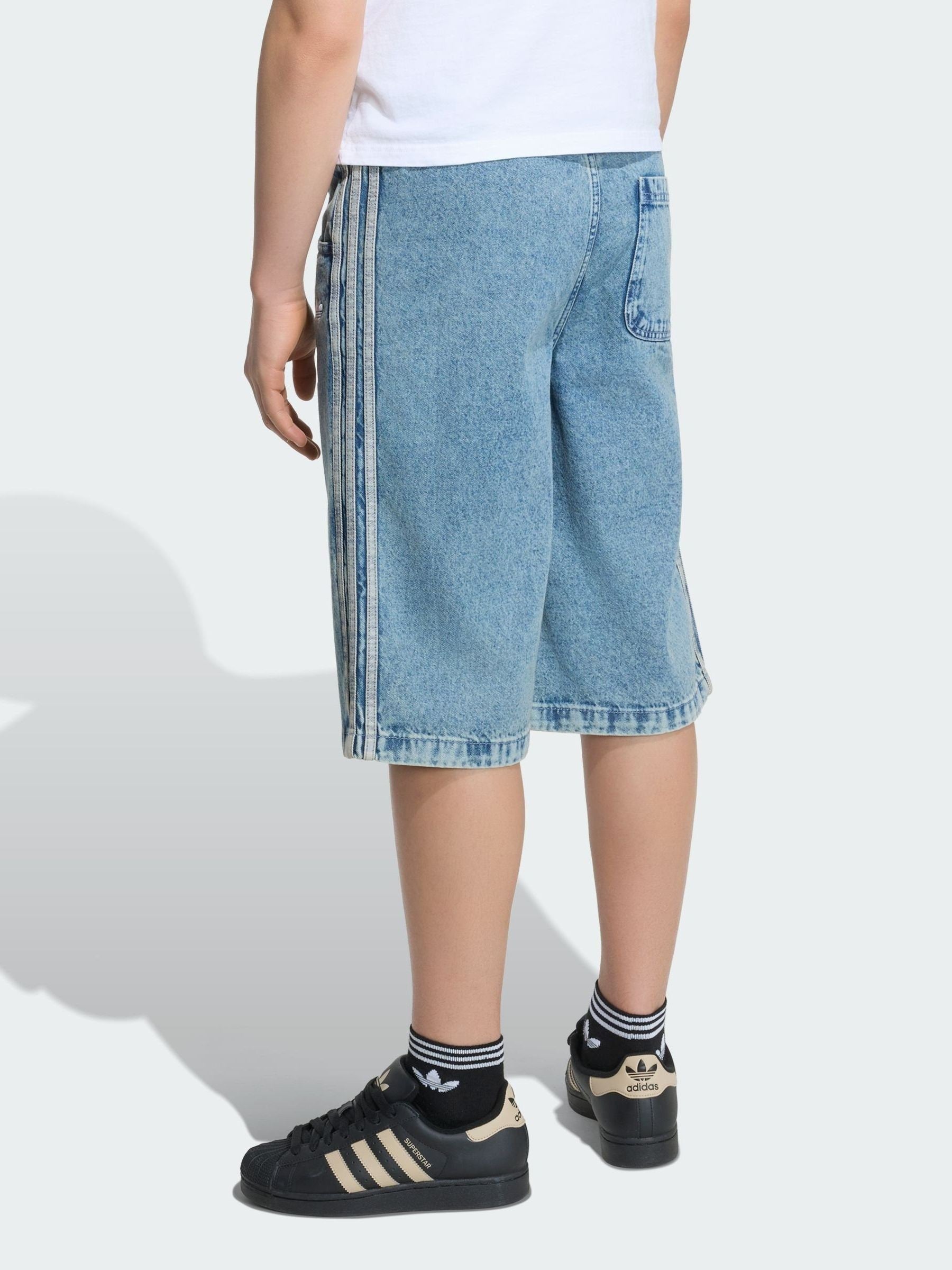 Dsiney Kidz - adidas Originals Blue LO Denim Shorts image 3