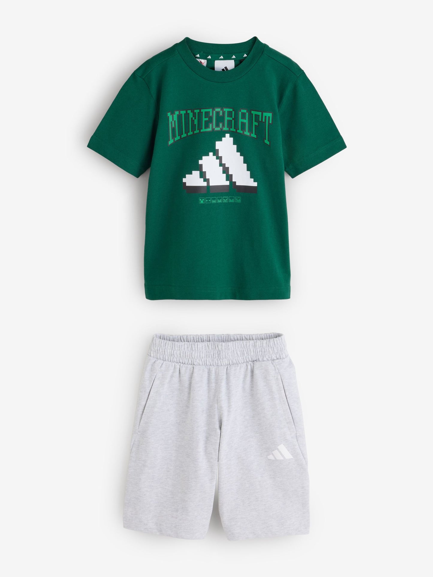 Dsiney Kidz - adidas Green Minecraft Little Kids T-Shirt and Shorts Set image 4