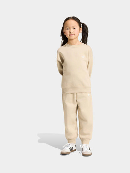 Dsiney Kidz - adidas Originals Brown Crew Top & Jogger Set image 1