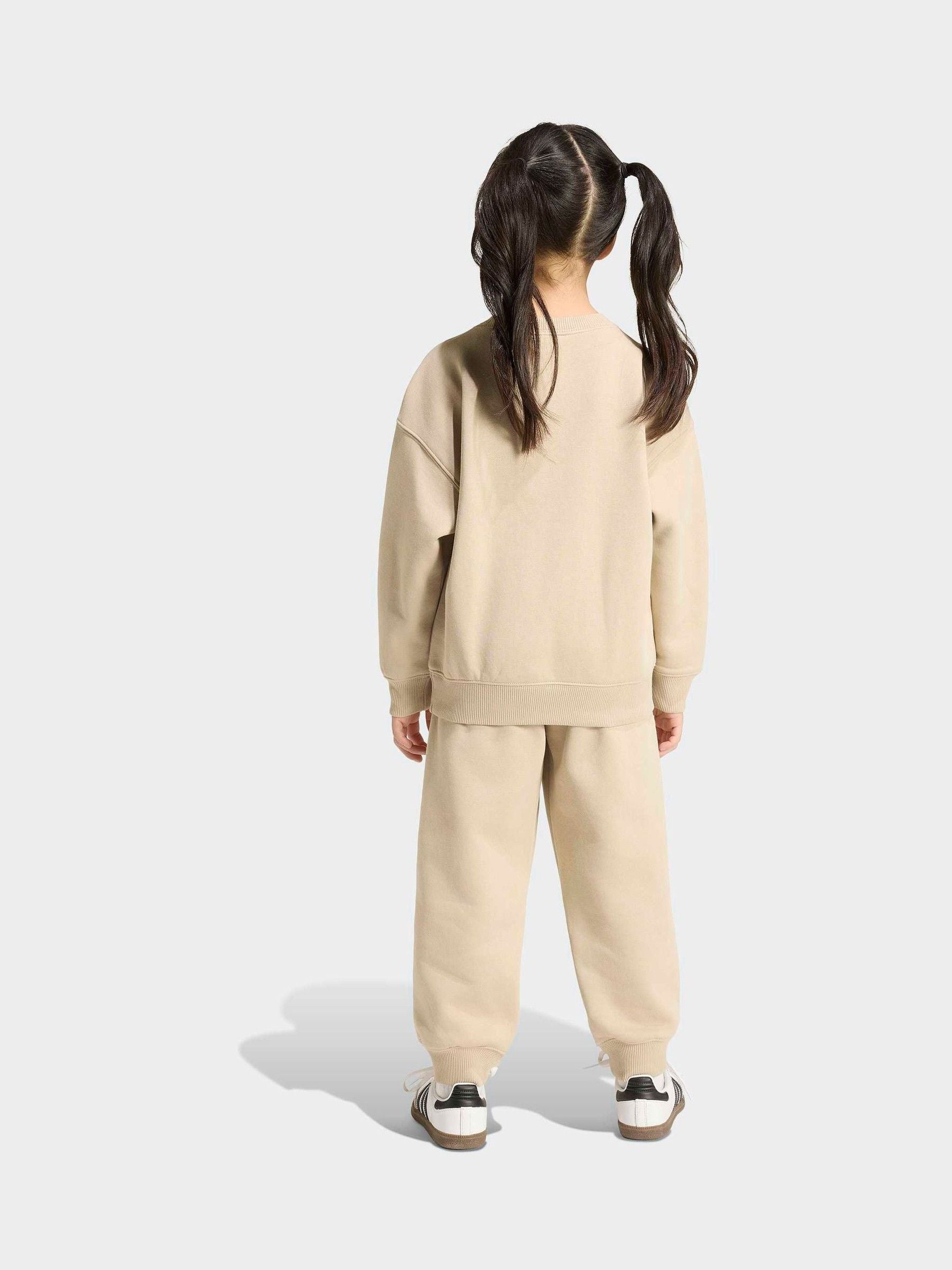 Dsiney Kidz - adidas Originals Brown Crew Top & Jogger Set image 2