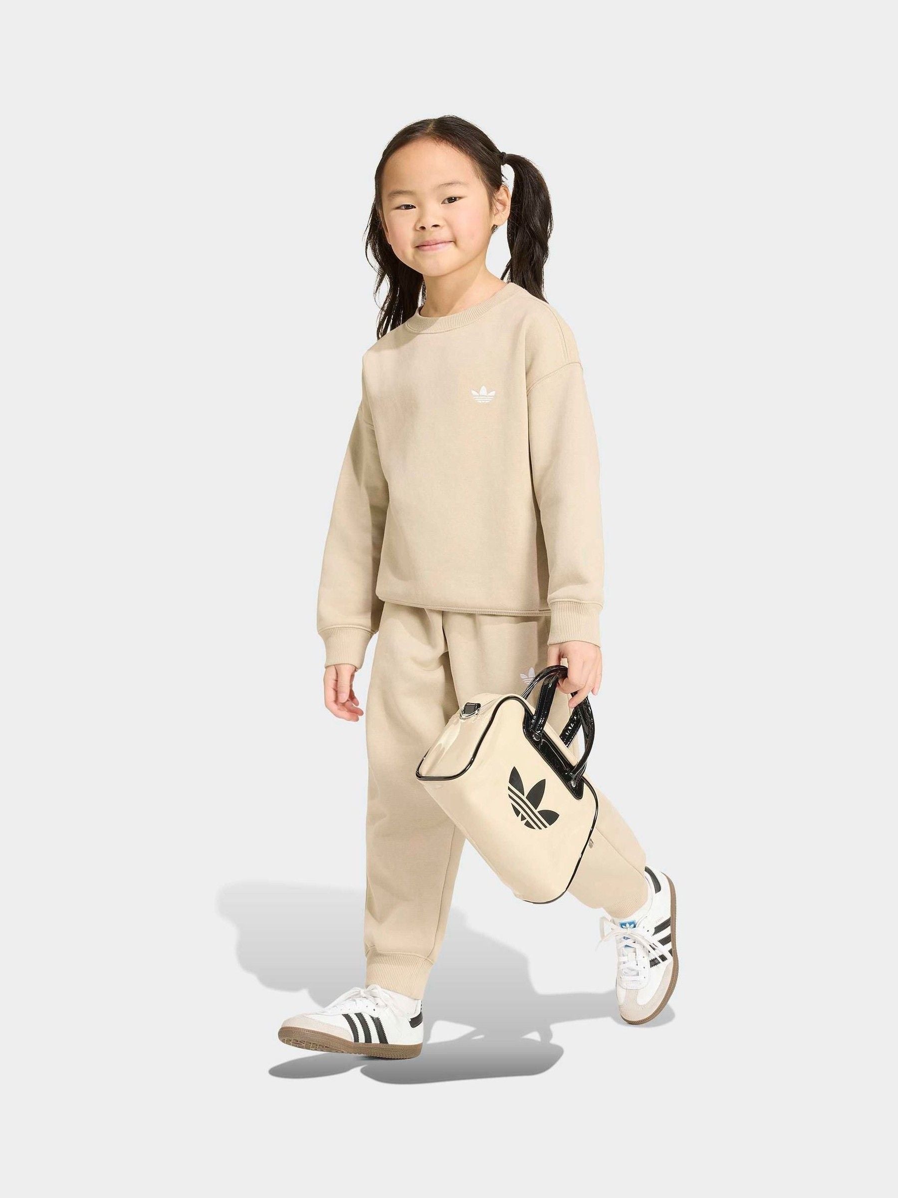 Dsiney Kidz - adidas Originals Brown Crew Top & Jogger Set image 3