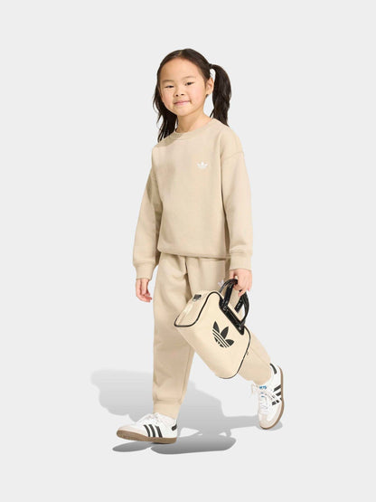 Dsiney Kidz - adidas Originals Brown Crew Top & Jogger Set image 3