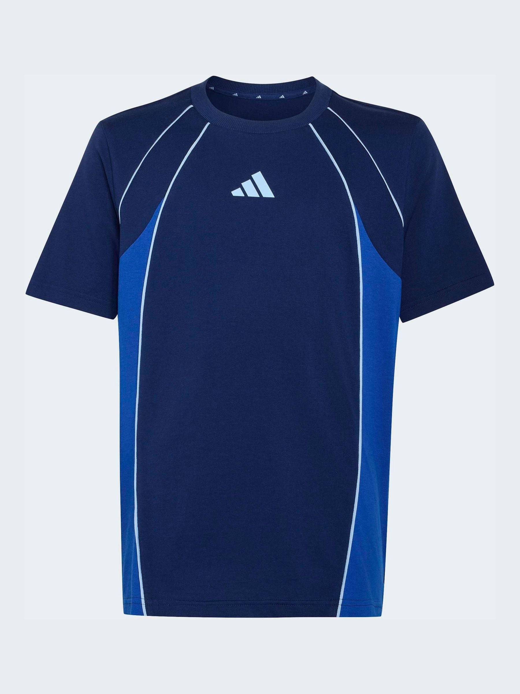 Dsiney Kidz - adidas Navy Blue Colourblock T-Shirt image 1